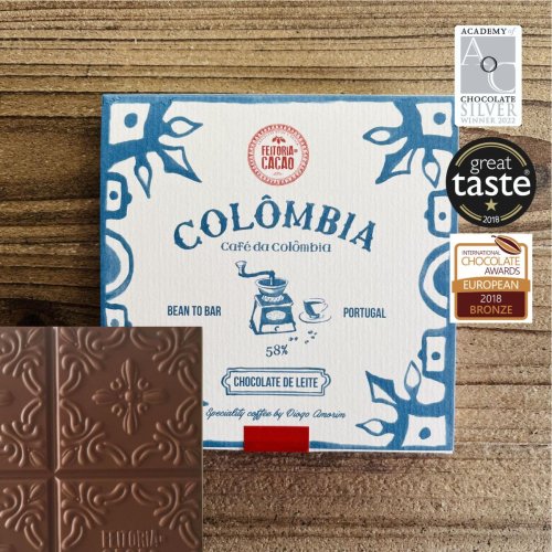 Chocolate de Leite Colômbia 58% + Café da Colômbia - Feitoria do Cacao