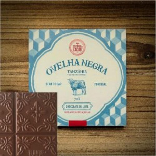  Chocolate de Leite Ovelha Negra Tanzânia 70% + Leite de Ovelha sem adição açúcar- Feitoria do Cacao